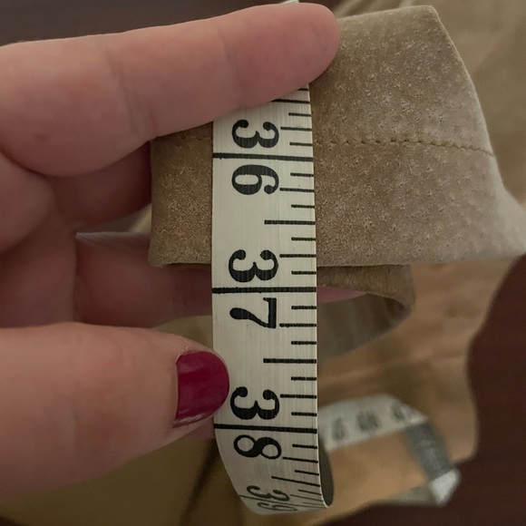 Eddie Bauer Vintage Suede Genuine Leather Tan Maxi Skirt Size 12 - Picture 14 of 15